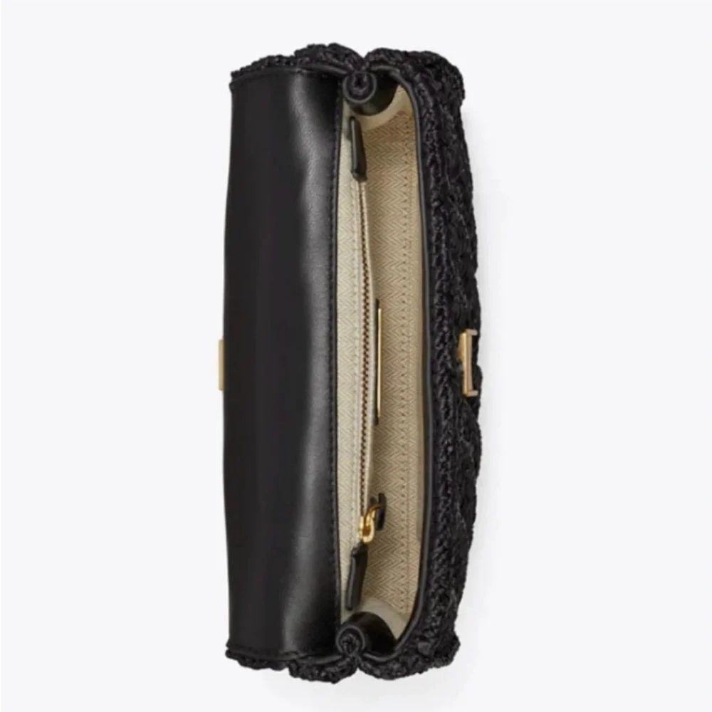 Tory Burch Fleming Raffia  Convertible Shoulder